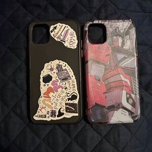 Black and Multicolor Phone Case Set